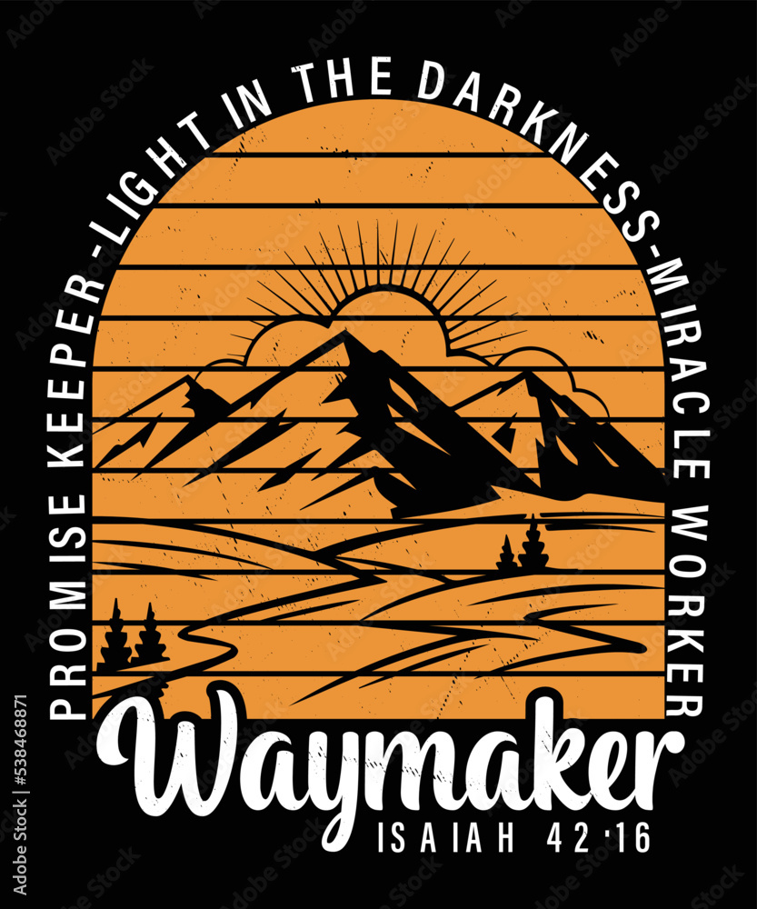 Promise keeper light in the darkness print vector t-shirt design