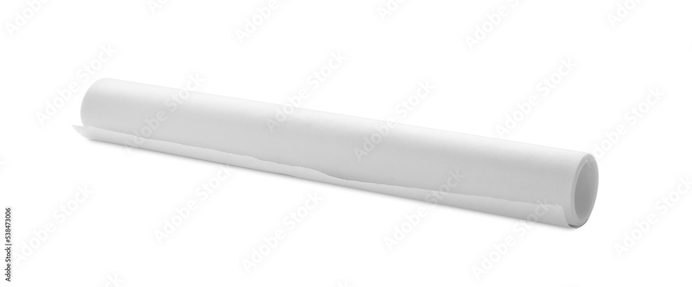 Roll of baking paper isolated on white Roll of baking paper isolated on white