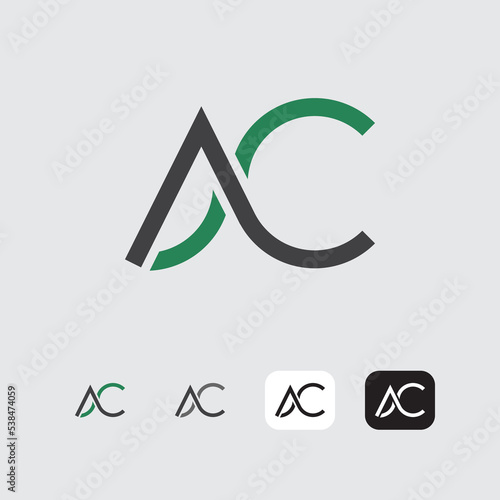 Letter A and C logo design vector template