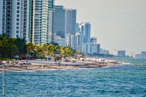 View From the Pier of Sunny Isles Beach  FL