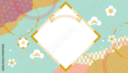 おしゃれで可愛い和風背景イラスト