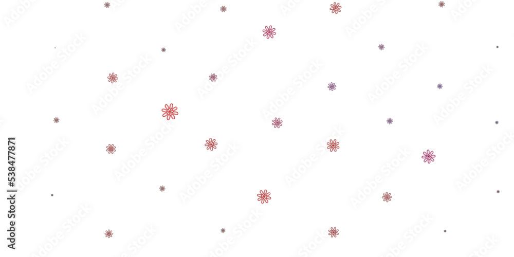 Light Pink, Red vector natural layout with flowers.