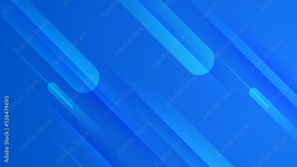 Abstract blue shapes background with line stripes and modern technology geometric pattern. Vector abstract graphic design banner pattern presentation background web template.