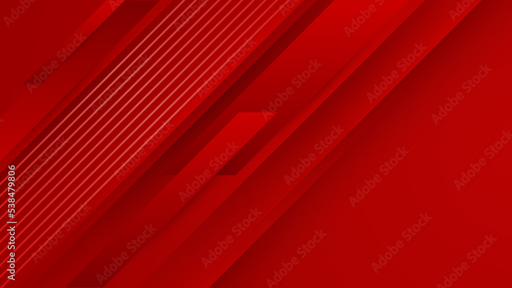 Fototapeta premium Abstract red vector background with stripes