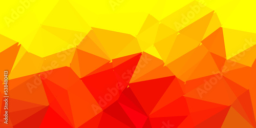 Dark orange vector abstract triangle backdrop.