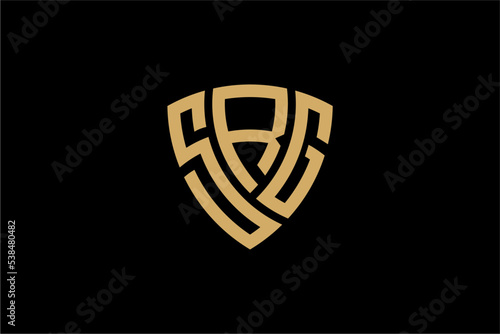 SRG creative letter shield logo design vector icon illustration photo