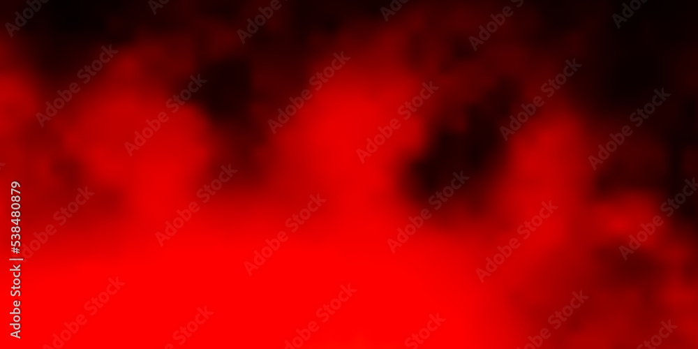 Fototapeta premium Dark Orange vector pattern with clouds.