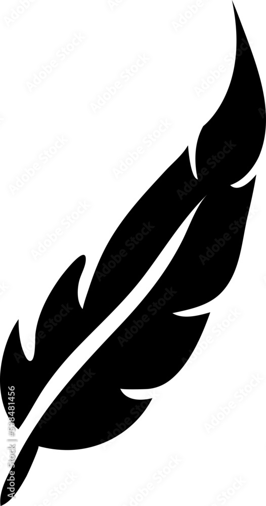 Feather vector icon illustration on white background 
