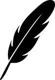 Feather vector icon illustration on white background