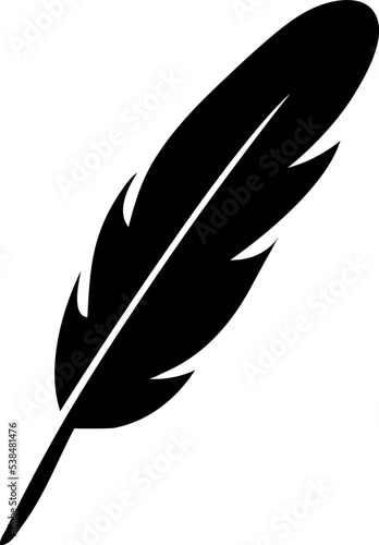 Feather vector icon illustration on white background