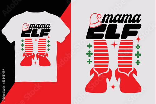 Mama Elf  T-Shirt Design Day of the Dead