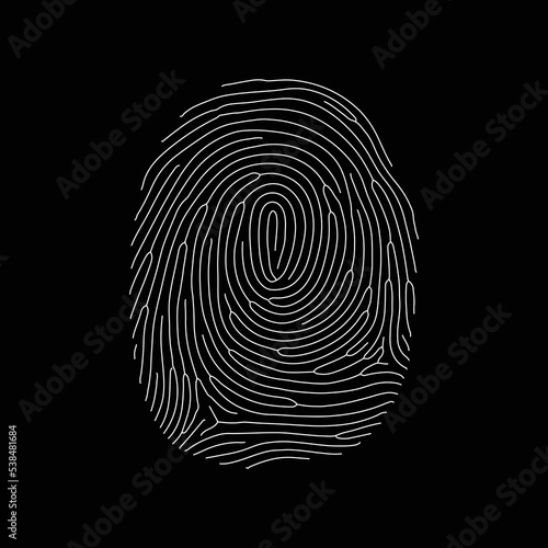 White Vector Thumbprint