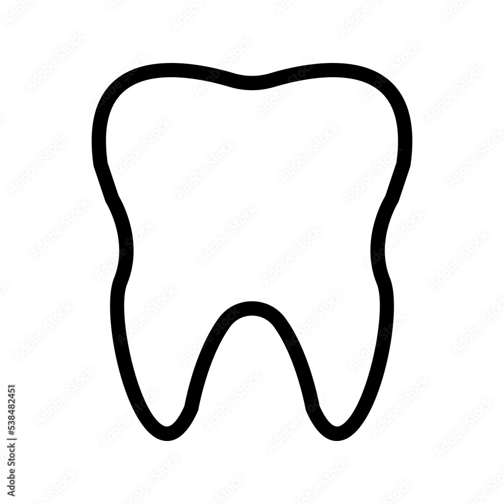 Collection of tooth icon in flat design Collection of tooth icon in flat design