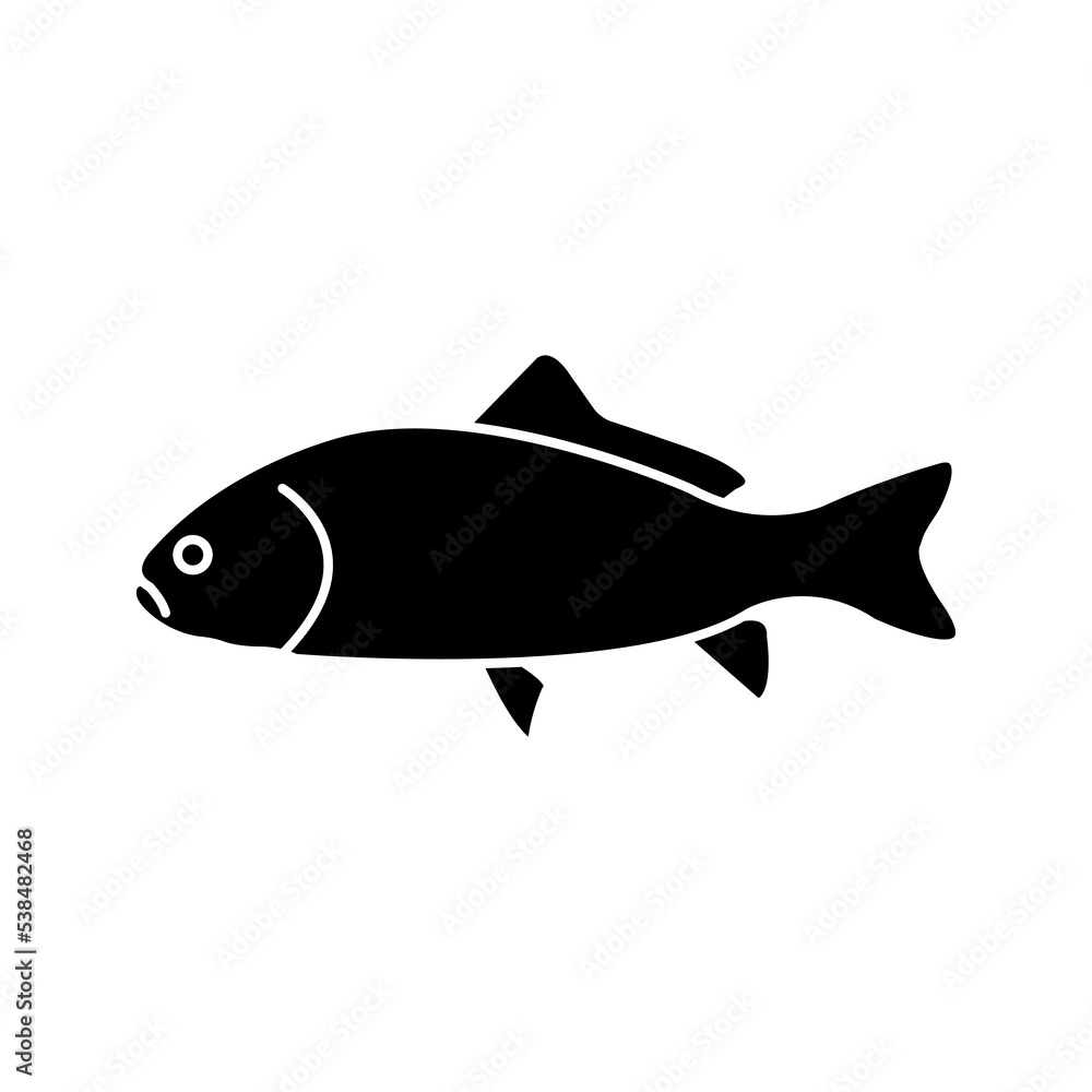 aquarium fish silhouette icon color editable aquarium fish silhouette icon color editable