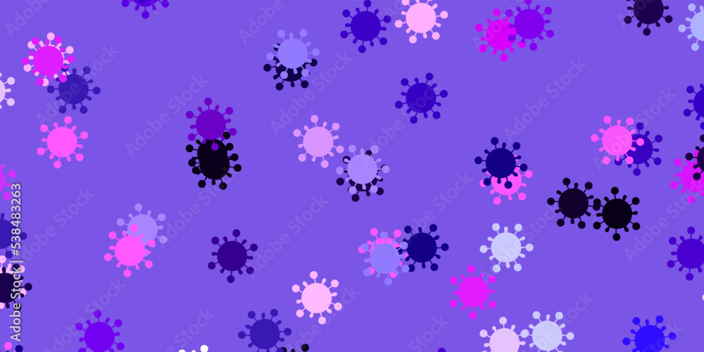 Light pink vector template with flu signs. Light pink vector template with flu signs.