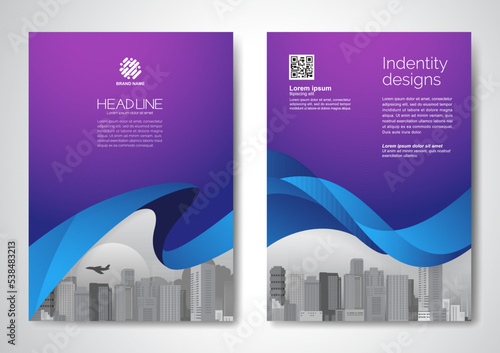 Template vector design for Brochure, AnnualReport, Magazine, Poster, Corporate Presentation, Portfolio, Flyer, infographic, layout modern with color size A4, Front and back, Easy to use.