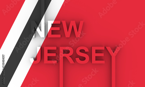 New Jersey Devils ice hockey team uniform colors. Template for presentation or infographics. 3D render