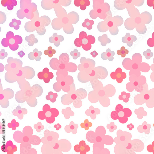 Wallpaper Mural カラフルな花模様のパターン、カラフルな花柄模様、花模様のデザイン、壁紙イラスト素材、背景イラスト素材 Torontodigital.ca