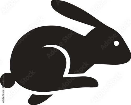 Rabbit Logo Design Template Icon Retro Illustration