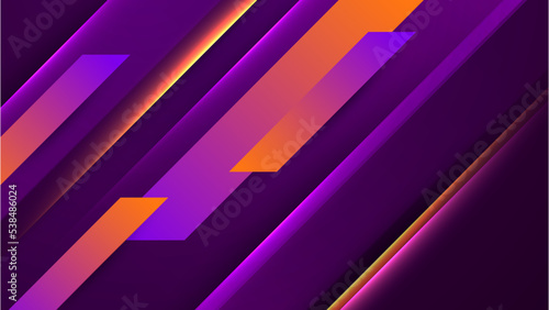 Abstract colorful lines on red purple background. Abstract futuristic - technology with polygonal shapes on dark blue background. Design digital technology concept.