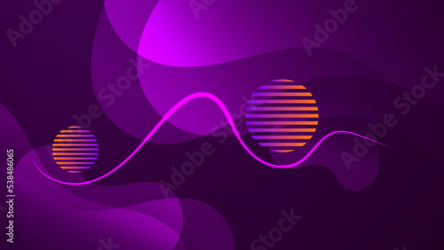 Abstract colorful lines on red purple background. Abstract futuristic - technology with polygonal shapes on dark blue background. Design digital technology concept.
