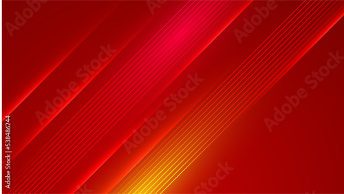 Abstract colorful lines on red purple background. Abstract futuristic - technology with polygonal shapes on dark blue background. Design digital technology concept.