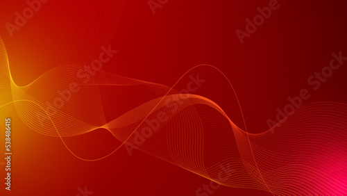 Abstract colorful lines on red purple background. Abstract futuristic - technology with polygonal shapes on dark blue background. Design digital technology concept.