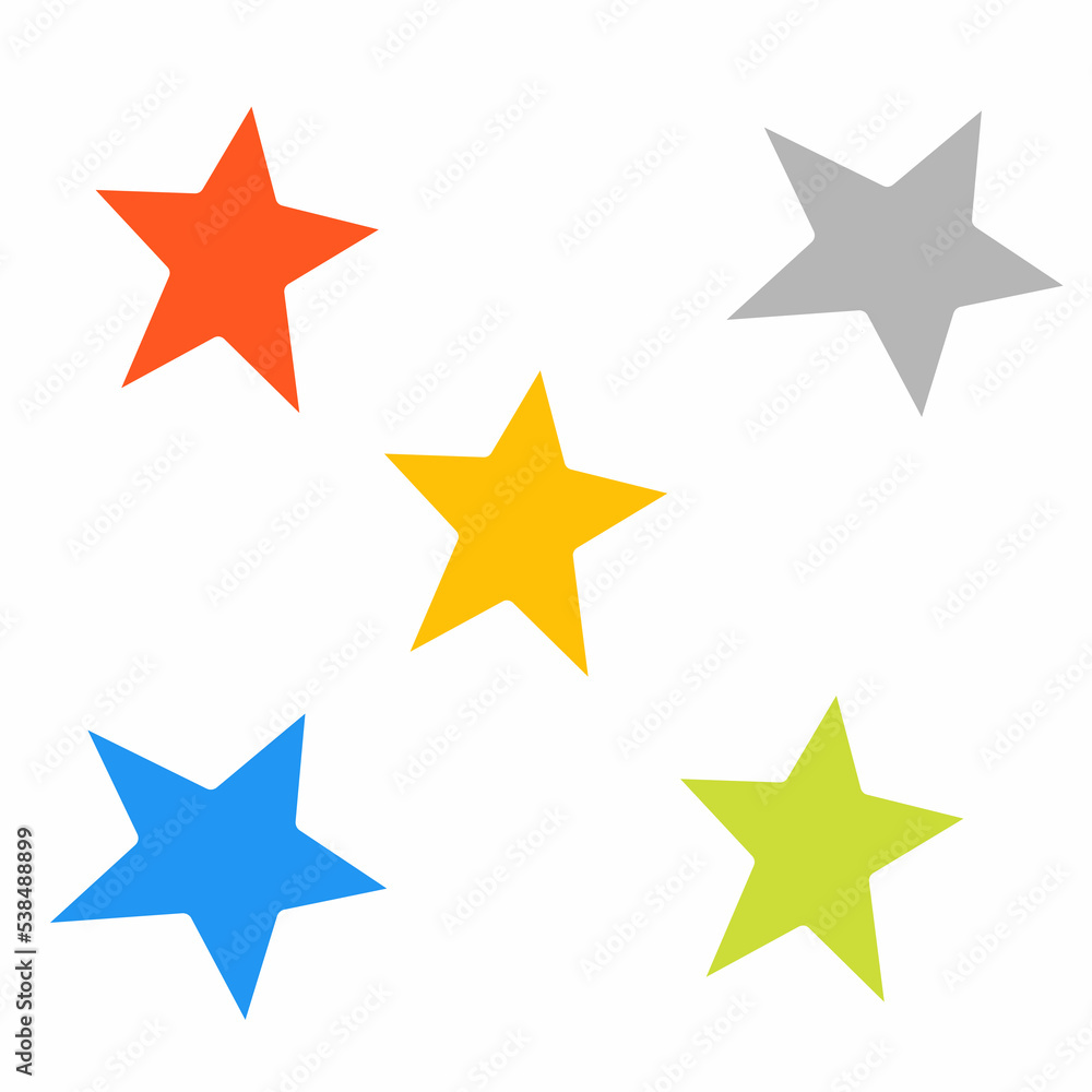 illustration of stars having different colors illustration of stars having different colors