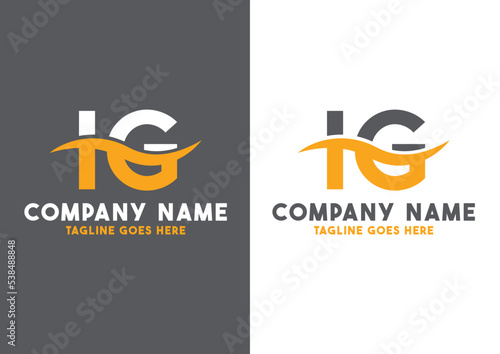 Letter IG logo design template, IG logo