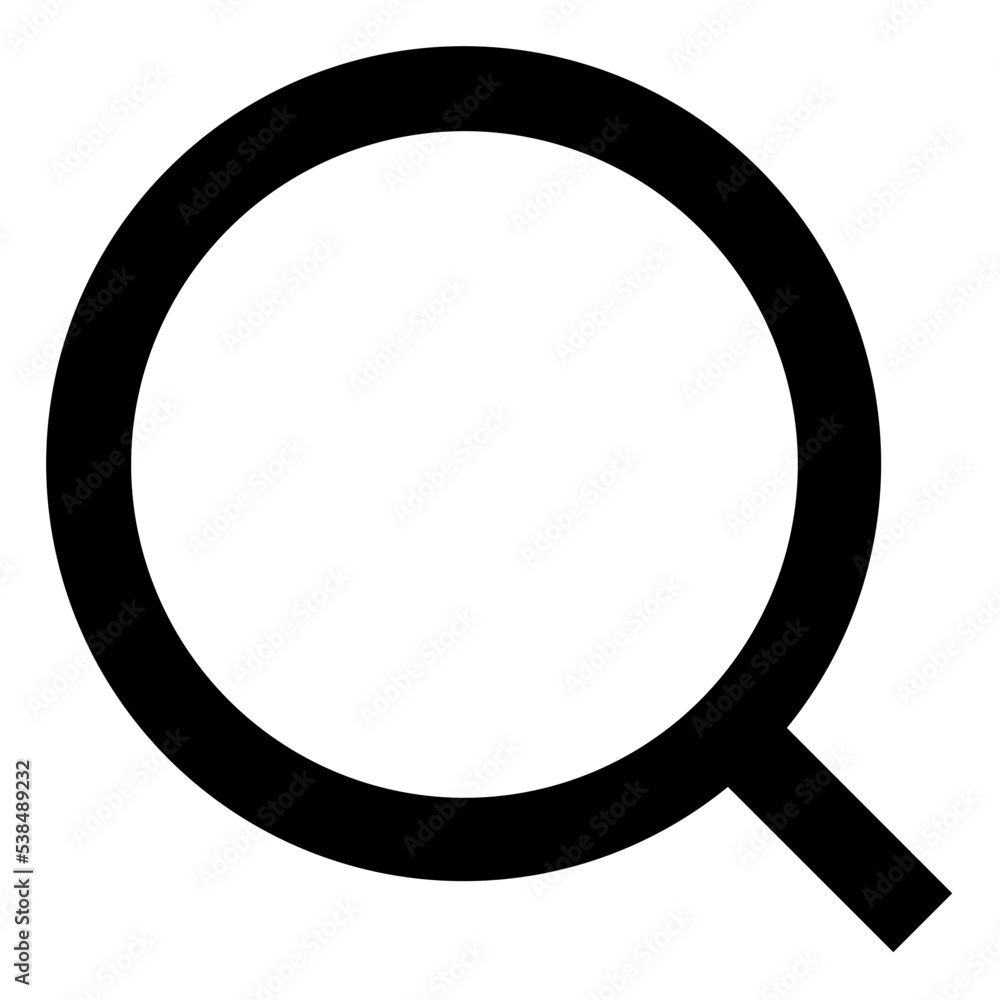 Icon Magnifying Glass With Style Outline Icon Magnifying Glass With Style Outline