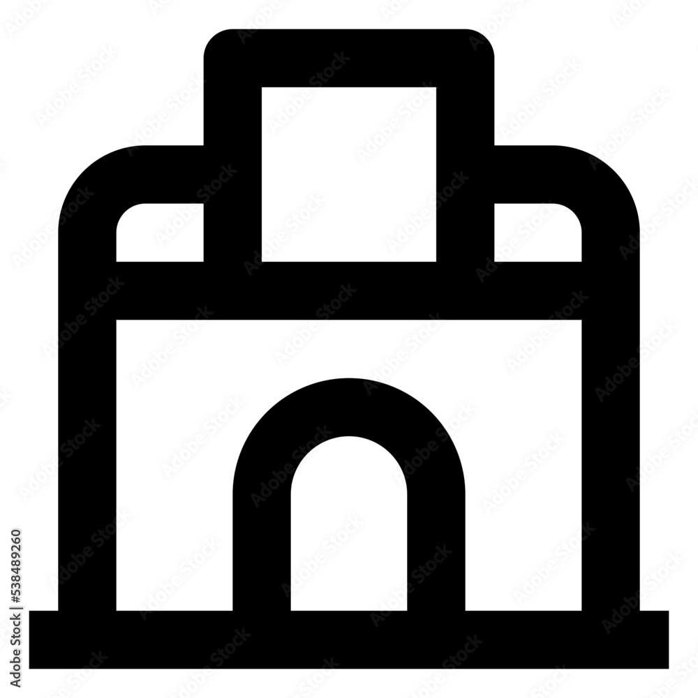 Icon School With Style Outline Icon School With Style Outline