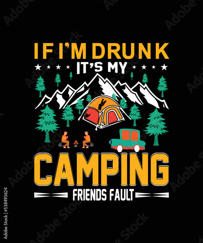 Camping  T-shirt Design