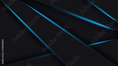 Black background with blue shiny. Suit for banner, presentation design, flyer, and poster. © Art.disini