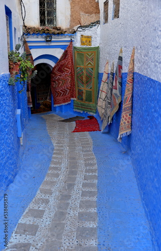houses in chefchaouen blue city © elyousfi