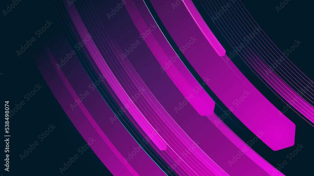 Naklejka premium Colourful blue pink dynamic motion light effect background. Technology speed movement pattern for banner or poster design. Modern abstract high-speed movement. Vector illustration