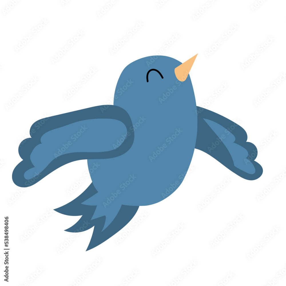 Naklejka premium cute flying bird illustration