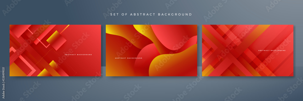 Fototapeta premium Modern red orange background. Vector abstract graphic design banner pattern presentation background web template.