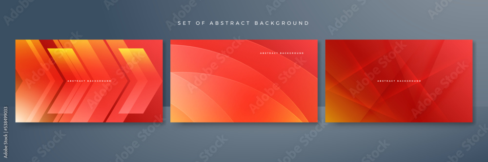 Naklejka premium Modern red orange background. Vector abstract graphic design banner pattern presentation background web template.