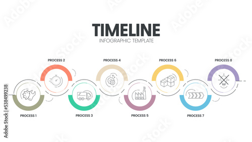 Business project timelines diagrams layout template for slide presentation. Customer journey maps infographic. Creative company timeline processes with 4 options icons. Modern simple workflow vector.