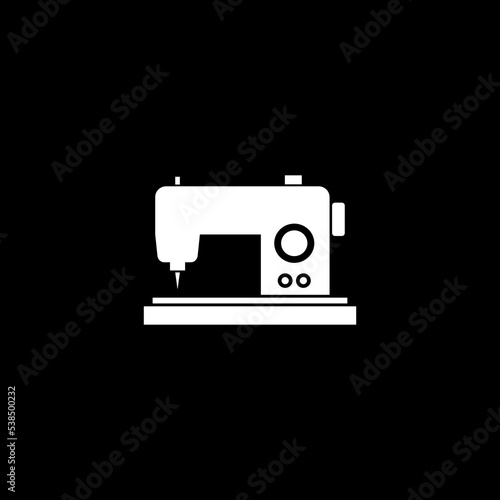 Sewing machine icon isolated on dark background