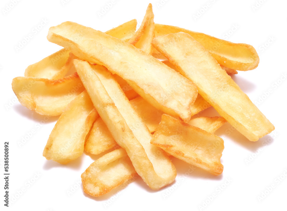 French fries potatoes isolated on white background French fries potatoes isolated on white background