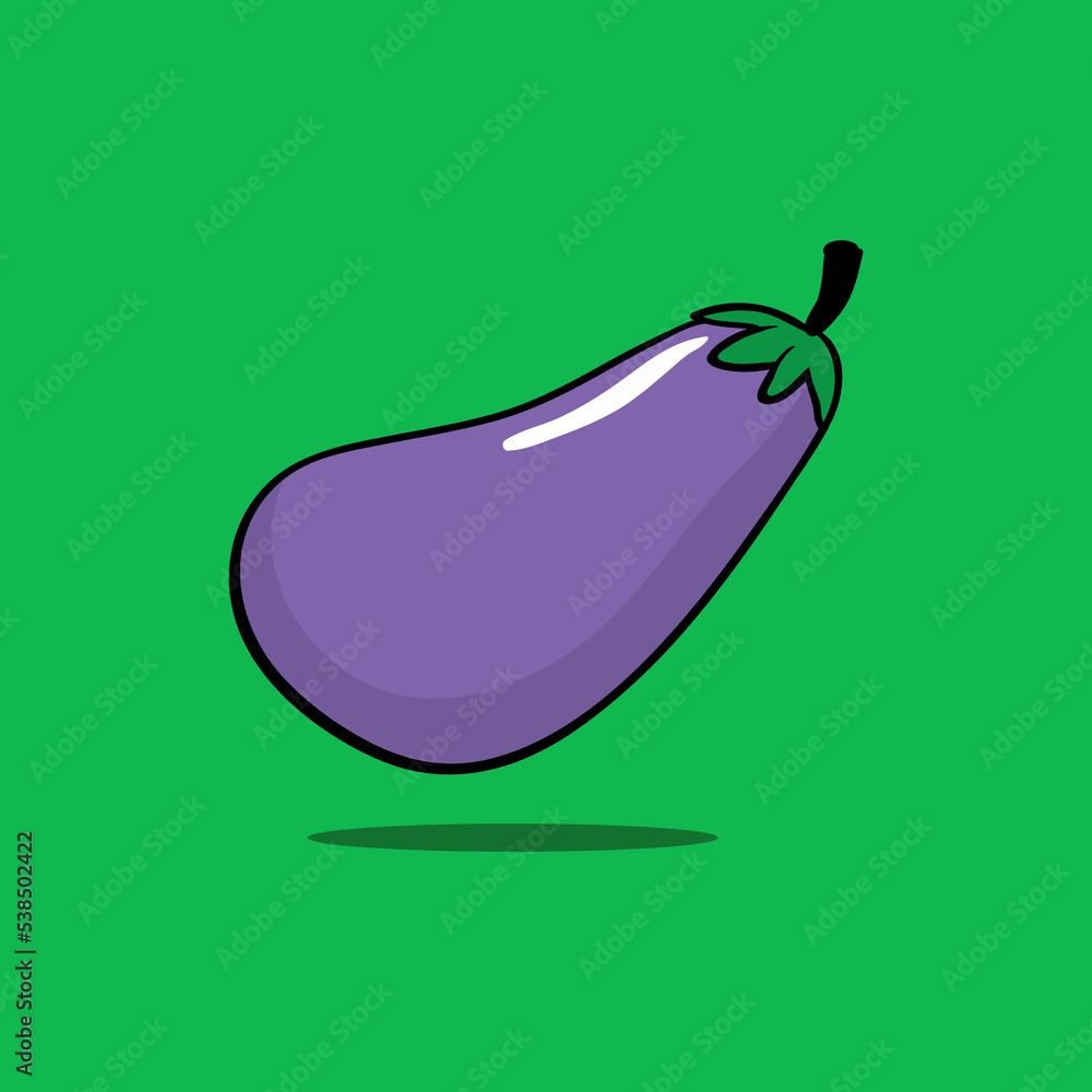 eggplant icon vector design with green background eggplant icon vector design with green background