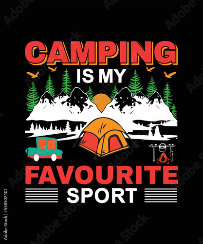 Camping  T-shirt Design