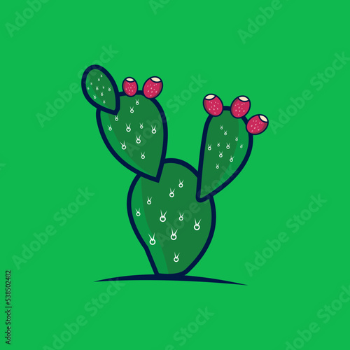 prickly  pear icon vector design creative idea