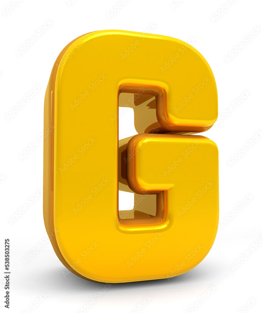 Golden Alphabet G isolated on white background. Gold 3d font G. 3D golden letters. Alphabetical font. 3D rendering Golden Alphabet G isolated on white background. Gold 3d font G. 3D golden letters. Alphabetical font. 3D rendering