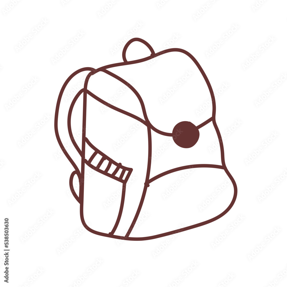 Fototapeta premium school bag doodle