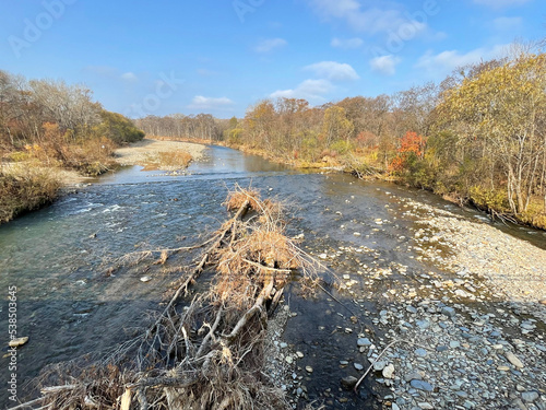 Tigrovaya River in autumn. Russia, Primorsky Krai, Partizansky district photo