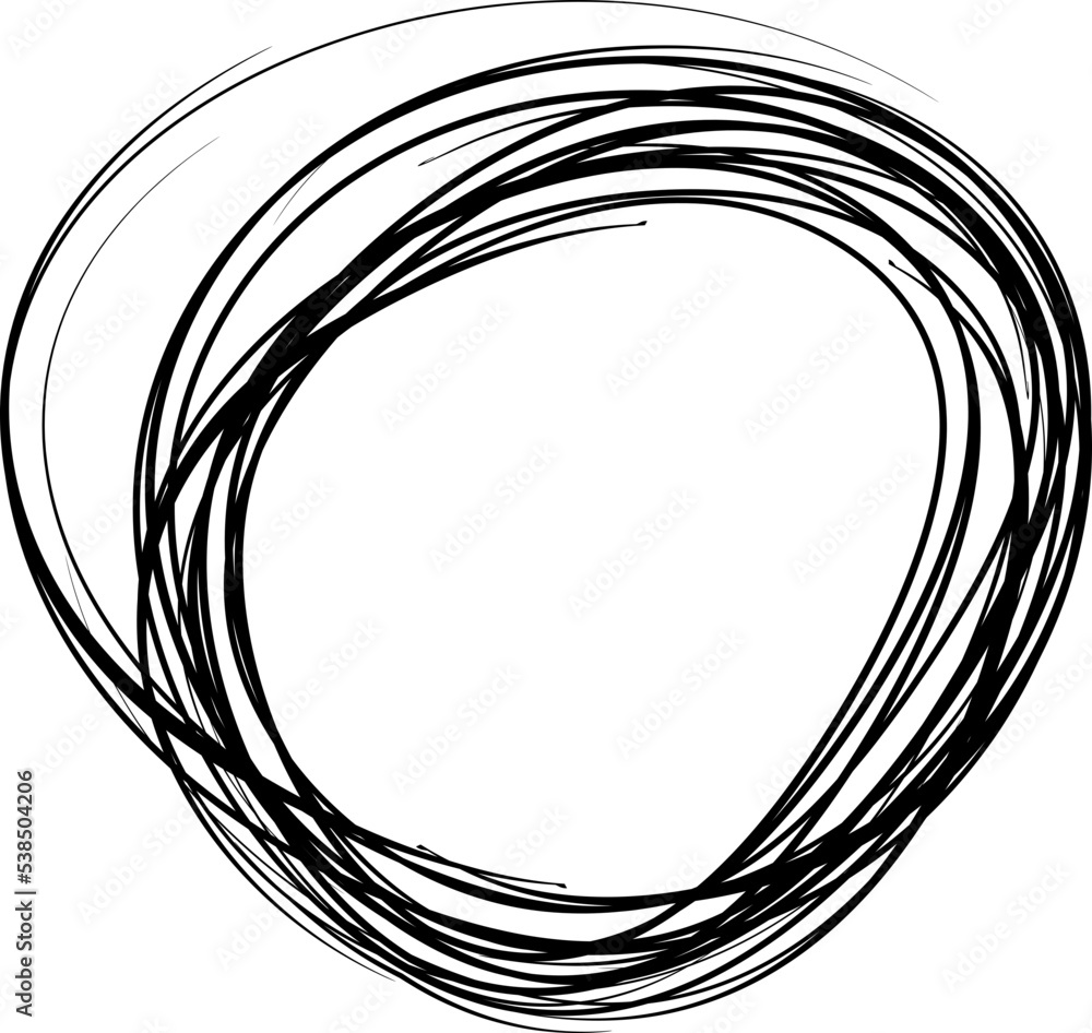 Sketchy Circle in Black