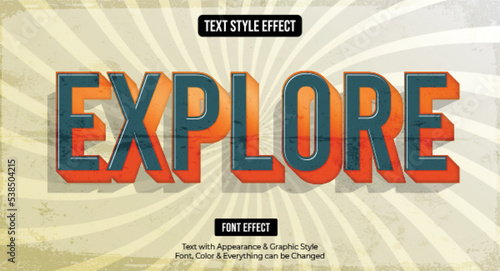 Vintage Editable Text effect Premium Vector