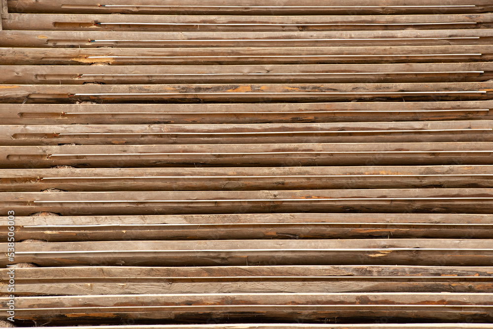 Wooden steps up as a background, stairs and wooden logs Wooden steps up as a background, stairs and wooden logs